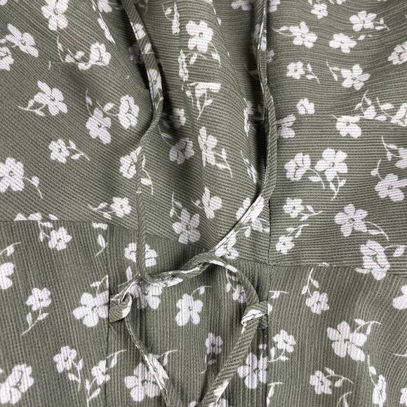 Asos Women's US 4 Green White Polyester Lace Trim Zip Skirt - Picture 3 of 9